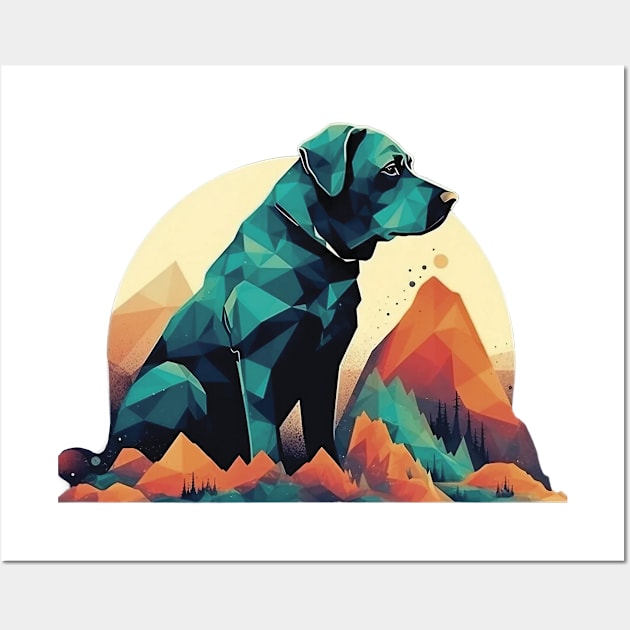 Abstract dog Wall Art by GreenMary Design